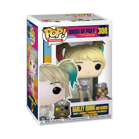 Figurine Funko Pop! N°308 - Birds Of Prey - Harley Quinn Et Castor